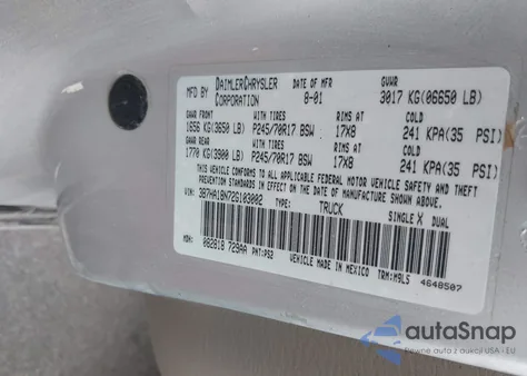 2002 Dodge Ram 1500 z USA, uszkodzony, nr VIN 3B7HA18N72G103002